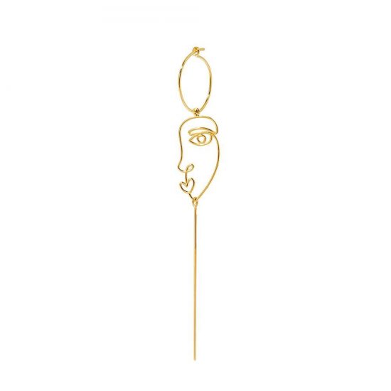 Sarah & Sebastian, „Long Face Earring“, 14k Gold, ca 360 Euro