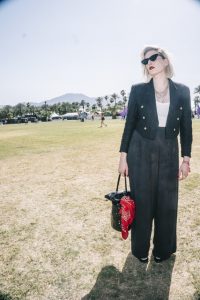 Coachella Outfit Blazer Schwarz Weiß