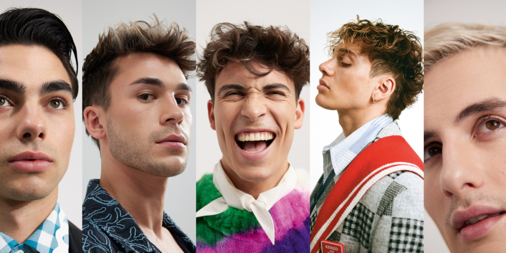 die fünf Elevator Boys, Tim, Bene, Jacob, Luis und Julien in Porträt