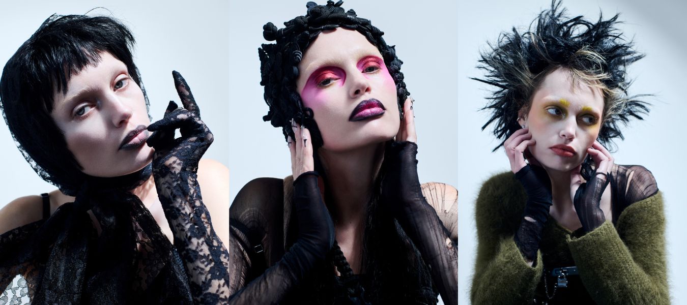 Model in der Beauty Strecke